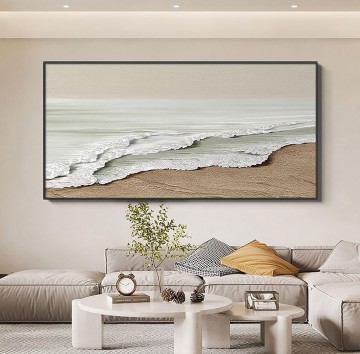 風景 Painting - 波砂 13 ビーチアート壁装飾海岸